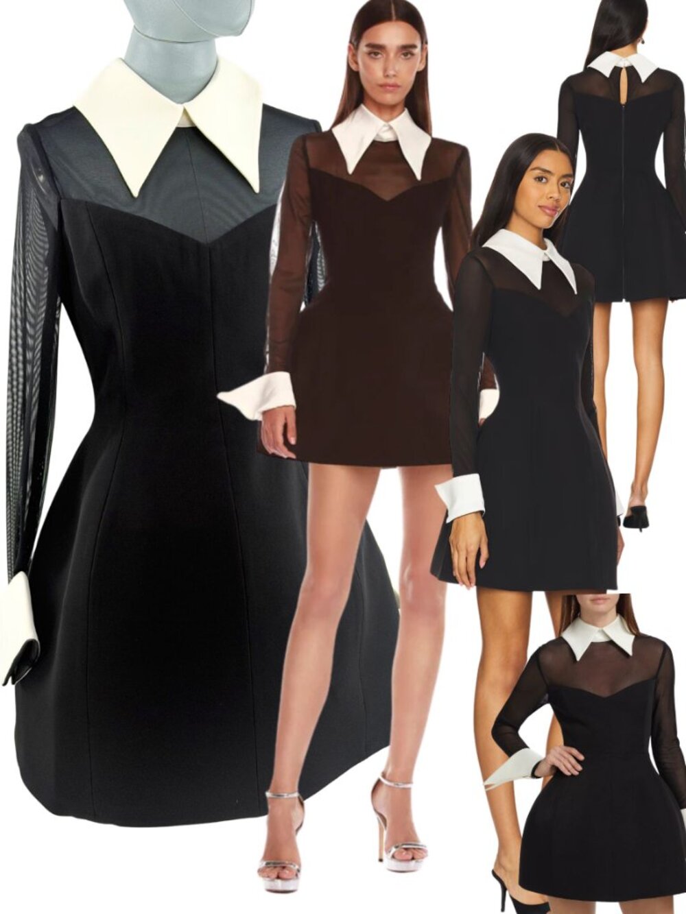 🆕 BRONX & BANCO 🧿 NWOT Wednesday Long Sleeve Mini Dress, Sz S US 4